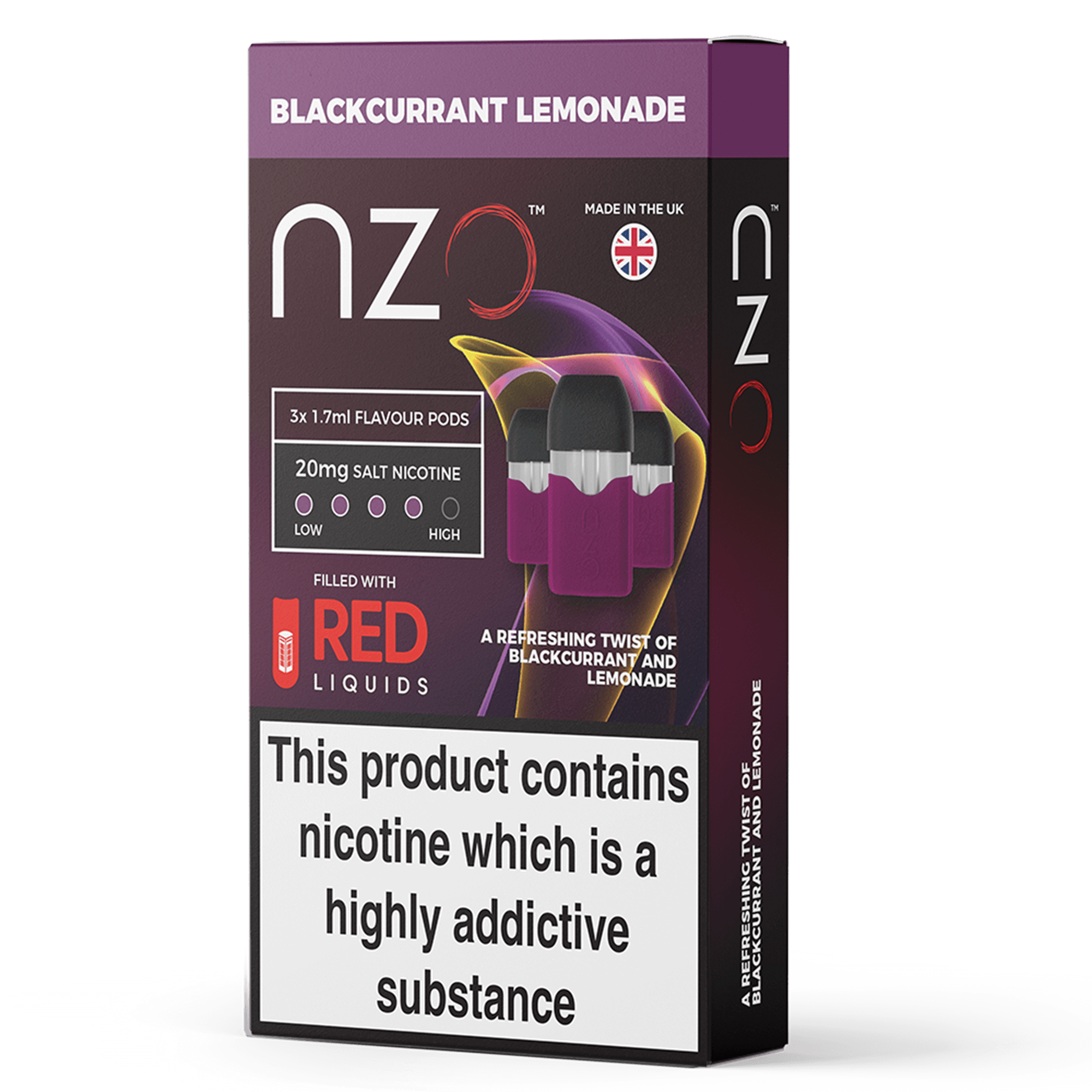 Blackcurrant Lemonade by RED Liquids nzo pods