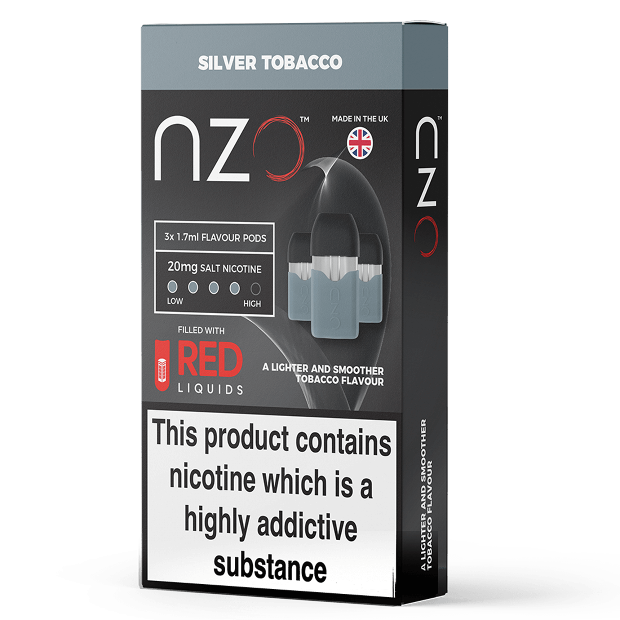 Silver Tobacco by RED Liquids - nzo E-Liquid Pods