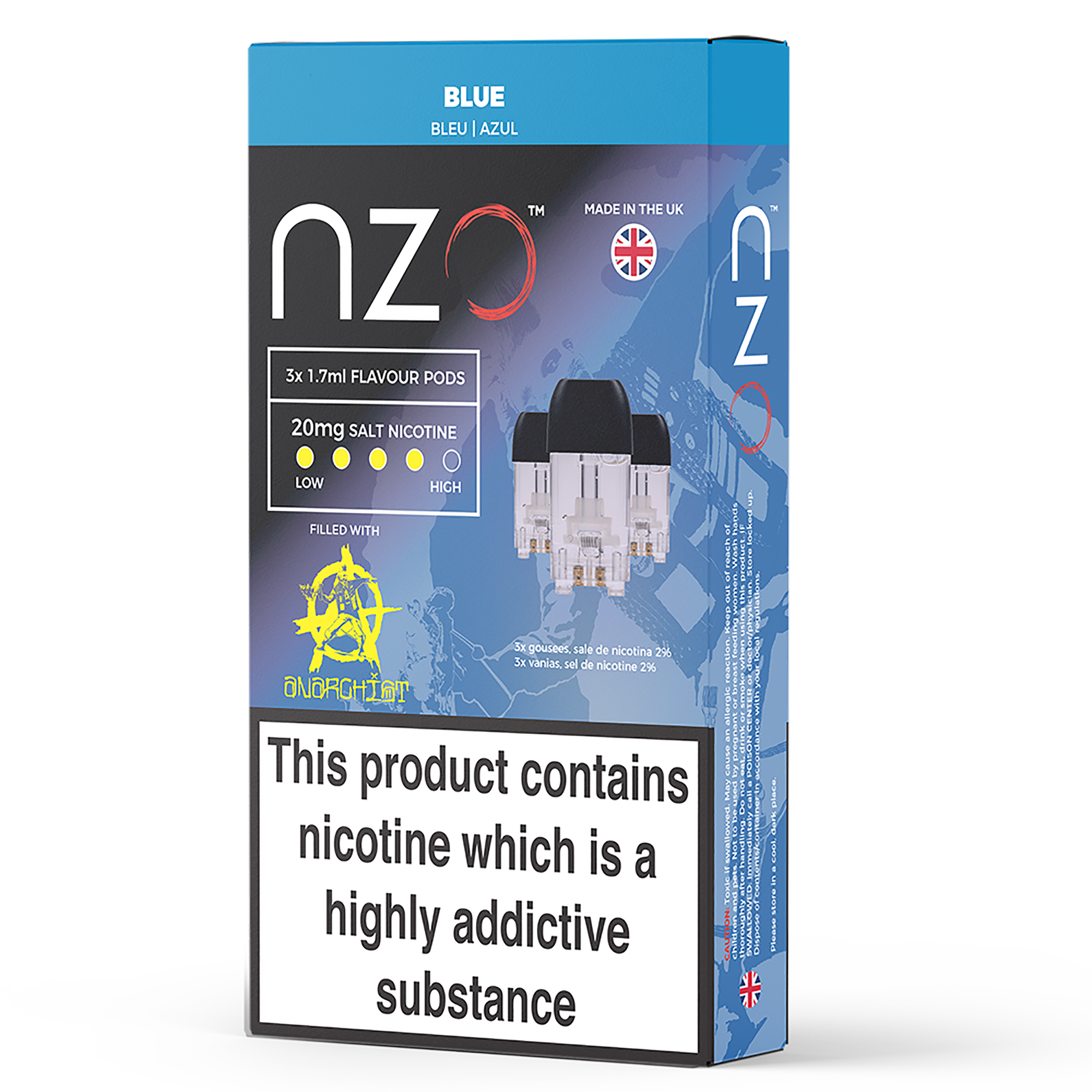 Blue Raspberry by Anarchist - nzo E-Liquid Pods