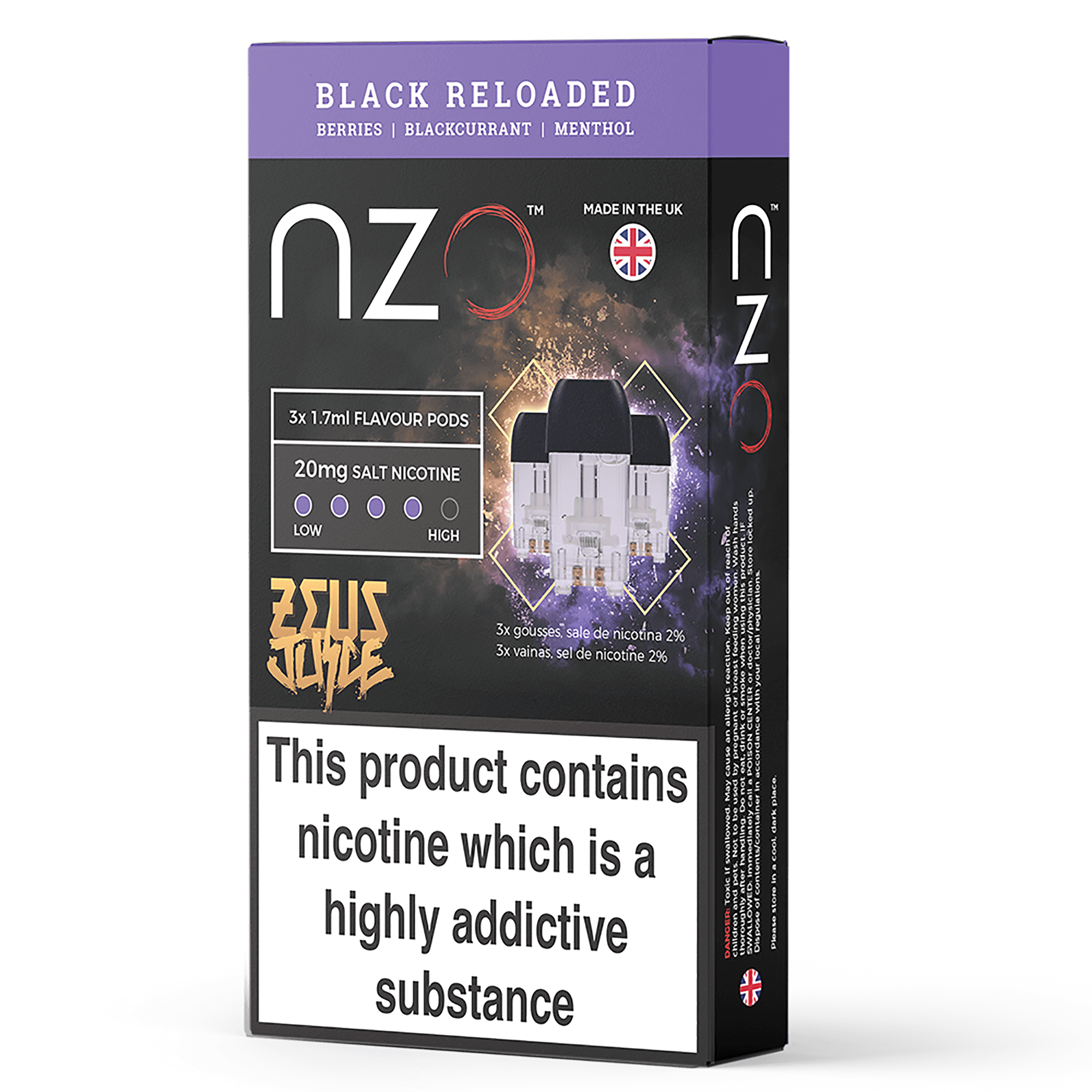 Black Reloaded by Zeus - nzo E-Liquid Pods
